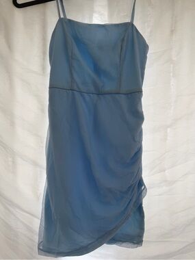 Princess Polly Dusty Blue Mini Slip Dress